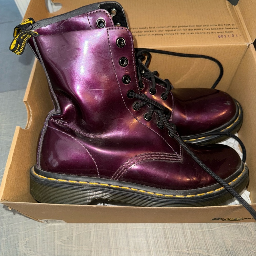 Purple Dr. Martens Air Walk Boots Size 8